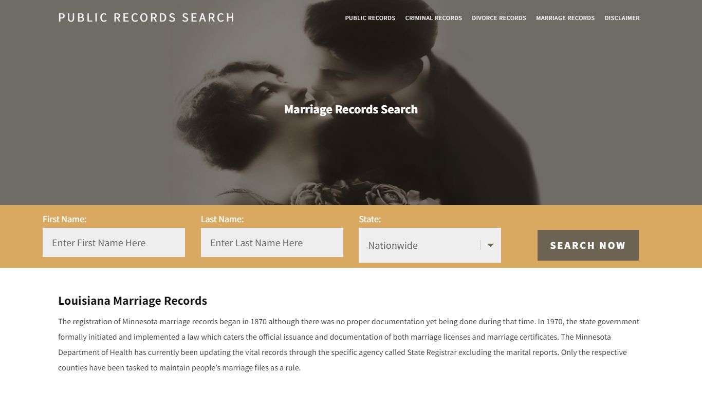 Louisiana Marriage Records | Enter Name and Search|14 Days Free